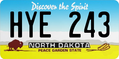 ND license plate HYE243