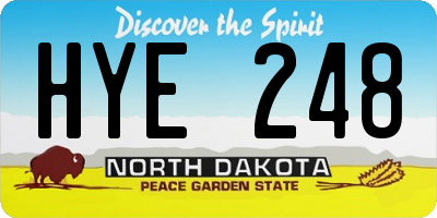 ND license plate HYE248