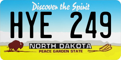 ND license plate HYE249