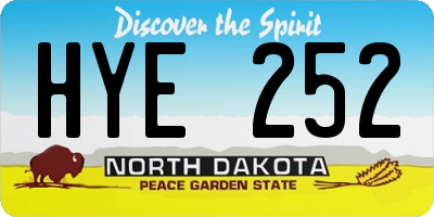 ND license plate HYE252