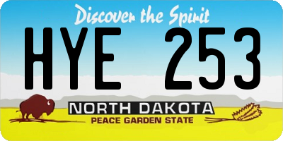 ND license plate HYE253