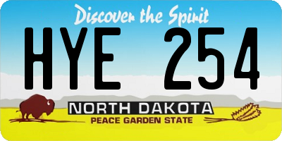 ND license plate HYE254