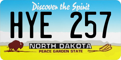 ND license plate HYE257