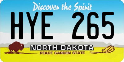 ND license plate HYE265