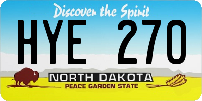 ND license plate HYE270
