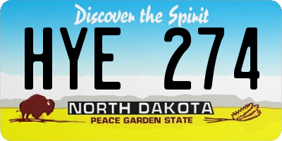 ND license plate HYE274