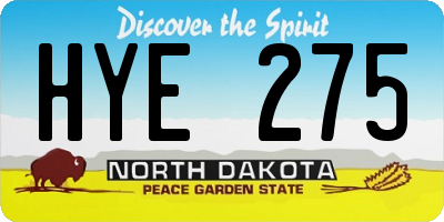 ND license plate HYE275