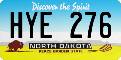 ND license plate HYE276