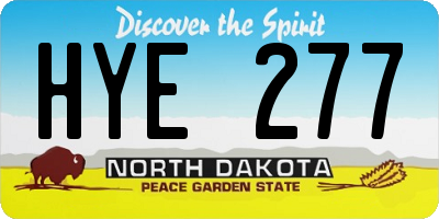 ND license plate HYE277