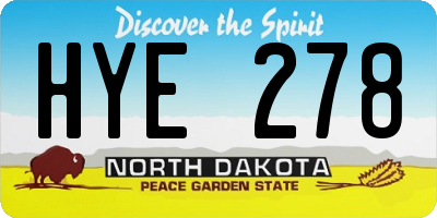 ND license plate HYE278