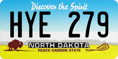 ND license plate HYE279