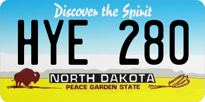 ND license plate HYE280
