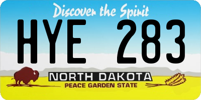 ND license plate HYE283