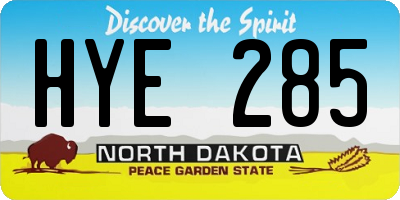 ND license plate HYE285
