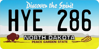 ND license plate HYE286