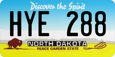 ND license plate HYE288