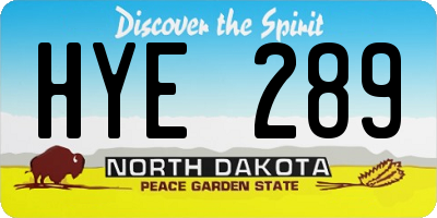 ND license plate HYE289