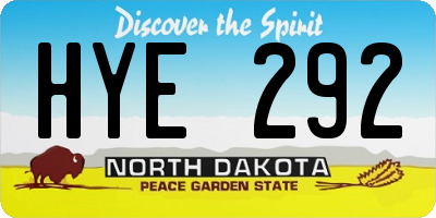 ND license plate HYE292