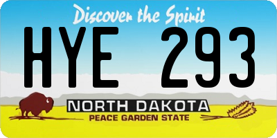 ND license plate HYE293