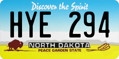 ND license plate HYE294
