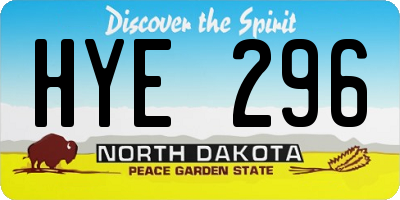 ND license plate HYE296