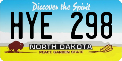 ND license plate HYE298