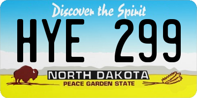 ND license plate HYE299
