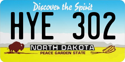 ND license plate HYE302