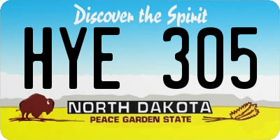 ND license plate HYE305