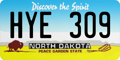 ND license plate HYE309