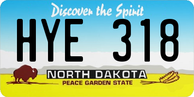 ND license plate HYE318