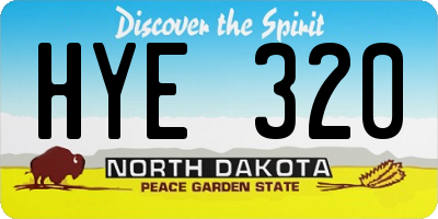 ND license plate HYE320