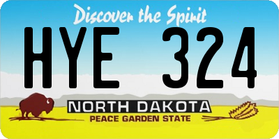 ND license plate HYE324