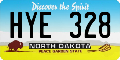 ND license plate HYE328