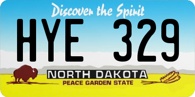 ND license plate HYE329