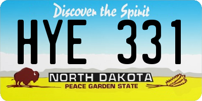 ND license plate HYE331