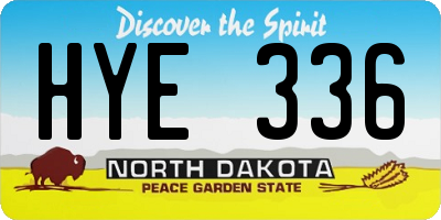 ND license plate HYE336