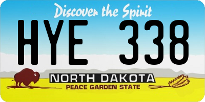 ND license plate HYE338