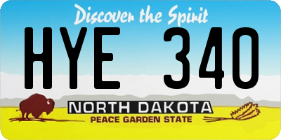 ND license plate HYE340