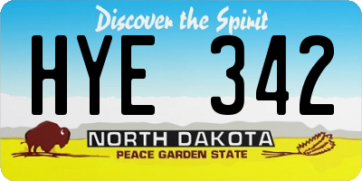 ND license plate HYE342