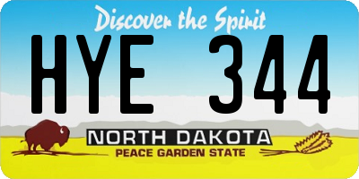 ND license plate HYE344