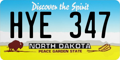ND license plate HYE347