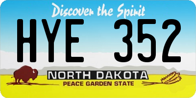 ND license plate HYE352