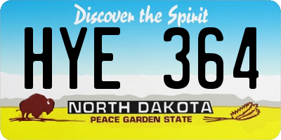 ND license plate HYE364