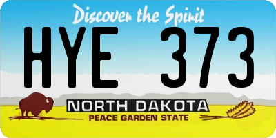 ND license plate HYE373