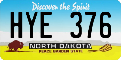ND license plate HYE376