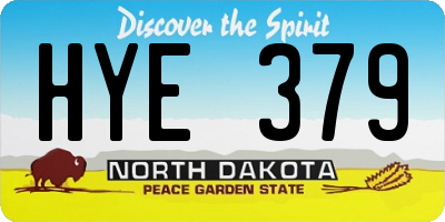 ND license plate HYE379