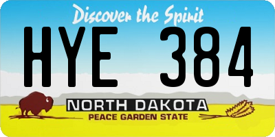 ND license plate HYE384