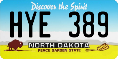ND license plate HYE389