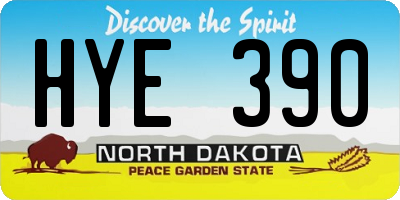 ND license plate HYE390